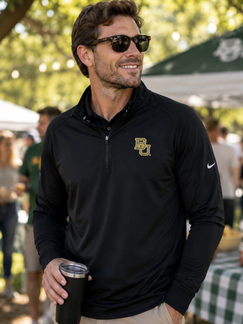 Nike Golf Tour Performance Baylor BU Dri-FIT Quarter Zip Pullover Men’s XL EUC!